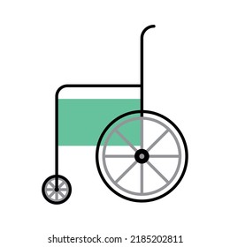 green wheelchair disabled equipment icon