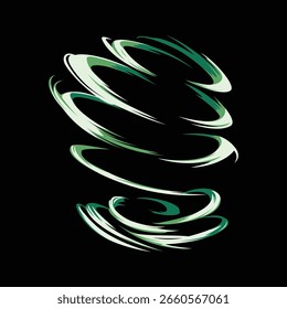 green whirl magic aura effect