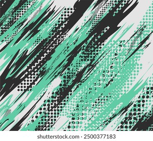 Un fondo abstracto verde y blanco con un diseño en blanco y negro