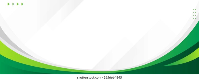 green and white abstract background with a curved line