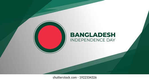 Green and white abstract background design with red circle. good template for bangladesh independence day design.