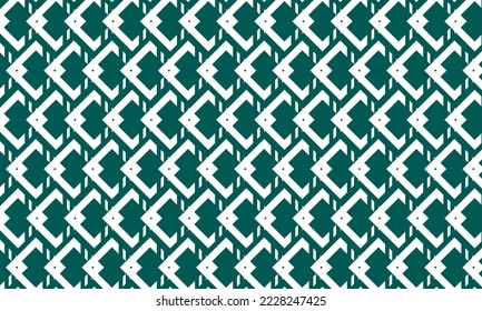 green and white abstract background with geometric and seamless pattern. geometric style - stock vector.