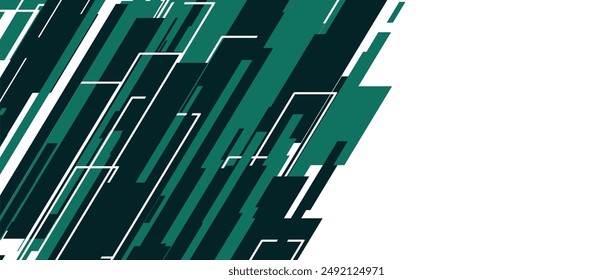a green and white abstract background with lines