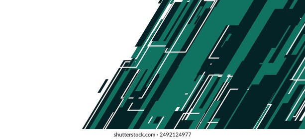 a green and white abstract background with lines