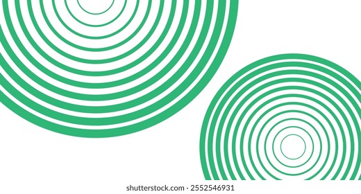 Green white abstract background overlap layer on bright space with circles effect decoration. Modern banner with lines style. Graphic design element stripes concept for flyer, card, or brochure cover
