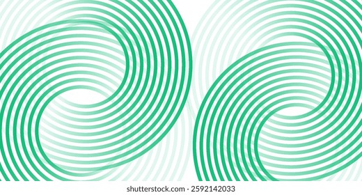 Green white abstract background overlap layer on bright space with circles effect decoration. Modern banner with lines style. Graphic design element stripes concept for flyer, card, or brochure cover