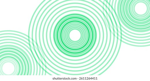Green white abstract background overlap layer on bright space with circles effect decoration. Modern banner with lines style. Graphic design element stripes concept for flyer, card, or brochure cover