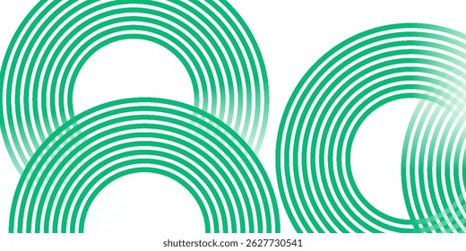 Green white abstract background overlap layer on bright space with circles effect decoration. Modern banner with lines style. Graphic design element stripes concept for flyer, card,eps10