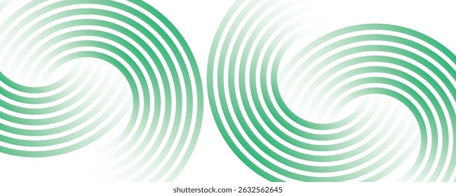 Green white abstract background overlap layer on bright space with circles effect decoration. Modern banner with lines style. Graphic design element stripes concept for flyer, card, or brochure cover