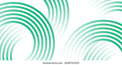 Green white abstract background overlap layer on bright space with circles effect decoration. Modern banner with lines style. Graphic design element stripes concept for flyer, card, or brochure cover