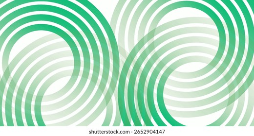 Green white abstract background overlap layer on bright space with circles effect decoration. Modern banner with lines style. Graphic design element stripes concept for flyer, card, or brochure cover
