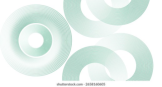 El fondo abstracto blanco verde se superpone a la capa en el espacio brillante con la decoración del efecto de los círculos. Moderno Anuncio con estilo de líneas. Concepto de rayas de elemento de Diseño gráfico para cubierta de folleto, tarjeta o folleto