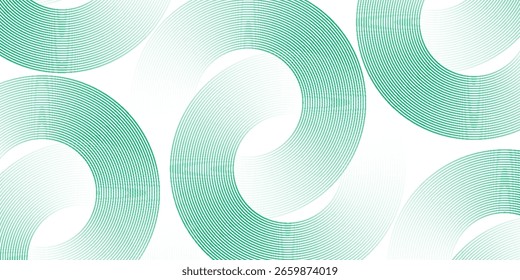 El fondo abstracto blanco verde se superpone a la capa en el espacio brillante con la decoración del efecto de los círculos. Moderno Anuncio con estilo de líneas. Concepto de rayas de elemento de Diseño gráfico para cubierta de folleto, tarjeta o folleto