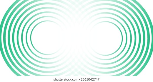 Green white abstract background overlap layer on bright space with circles effect decoration. Modern banner with lines style. Graphic design element stripes concept