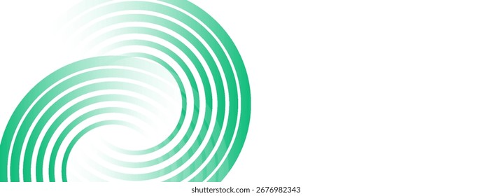 Green white abstract background overlap layer on bright space with circles effect decoration. Modern banner with lines style. Graphic design element stripes,eps10