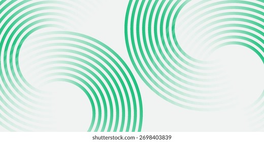 O fundo abstrato branco verde sobrepõe a camada no espaço brilhante com a decoração de efeito círculos. Banner moderno com estilo de linhas. Conceito de faixas de elementos de design gráfico para folheto, cartão ou capa de folheto