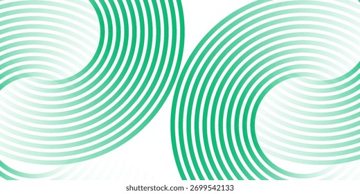 El fondo abstracto blanco verde se superpone a la capa en el espacio brillante con la decoración del efecto de los círculos. Moderno Anuncio con estilo de líneas. Ilustración vectorial