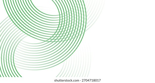 El fondo abstracto blanco verde se superpone a la capa en el espacio brillante con la decoración del efecto de los círculos. Vector de diseño moderno eps10