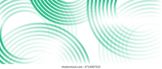 El fondo abstracto blanco verde se superpone a la capa en el espacio brillante con la decoración del efecto de los círculos. Moderno Anuncio con estilo de líneas. Concepto de rayas de elemento de Diseño gráfico para cubierta de folleto, tarjeta o folleto