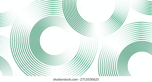 El fondo abstracto blanco verde se superpone a la capa en el espacio brillante con la decoración del efecto de los círculos. Moderno Anuncio con estilo de líneas. Concepto de rayas de elemento de Diseño gráfico para cubierta de folleto, tarjeta o folleto