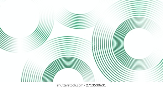 Grüner weißer abstrakter Hintergrund überlappt Schicht auf hellem Raum mit Kreisen Effekt Dekoration. Modernes Banner mit Linienstil. Grafische Gestaltung Element Streifen Konzept für Flyer, Karte oder Broschüre Abdeckung