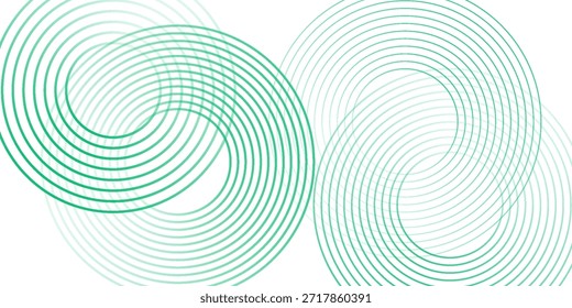 Verde branco abstrato fundo sobrepor camada no espaço brilhante com círculos efeito decoração moderna. banner com linhas estilo design textura Elemento de design gráfico listras conceito