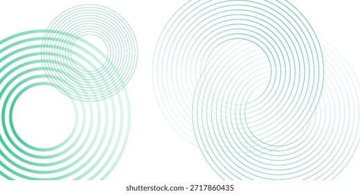 El fondo abstracto blanco verde se superpone en el espacio brillante con la decoración moderna del efecto de los círculos. Anuncio con textura del diseño del estilo de las líneas
