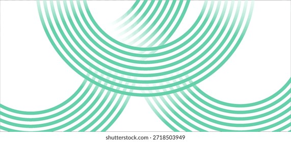 Grüner weißer abstrakter Hintergrund überlappt Schicht auf hellem Raum mit Kreisen Effekt Dekoration. Modernes Banner mit Linienstil. Grafische Gestaltung Element Streifen Konzept für Flyer, Karte oder Broschüre Abdeckung