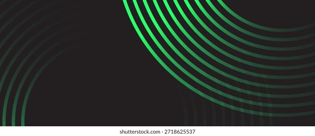 Green white abstract background overlap layer on bright space with circles effect decoration. Modern banner with lines style. Graphic design element stripes concept for flyer, card, or brochure cover