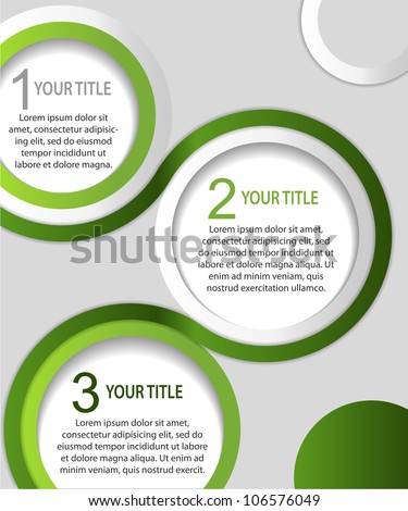 Green and white abstract banners, vector