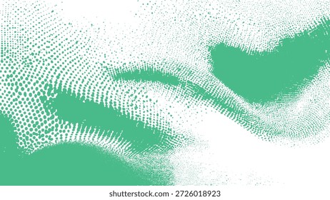 Elemento de diseño de patrón de semitono abstracto verde y blanco recurso gráfico moderno