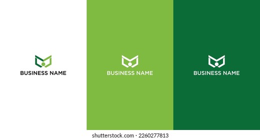 Green and White Abstract Logo Design, Minimalist and Modern Style, Corporate Branding and Business Identity, Vector Illustration.