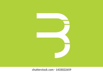 green white B alphabet letter suitable as a logo icon design for a company or business