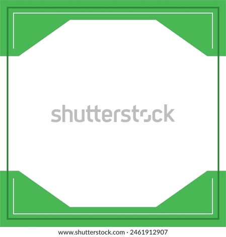 Green and white background color with stripe line shape. Suitable for social media post and web internet ads. Template layout. Frame, boarder for text, picture, advertisement. Empty space. Stock photo © 