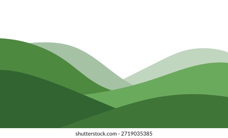 Un fondo verde y blanco con una montaña