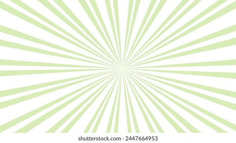 Green and white background with sunburst