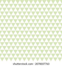 Green and white background. Triangle pattern. Geometrical simple image illustration. Seamless pattern. Triangle mosaic pattern vector background.