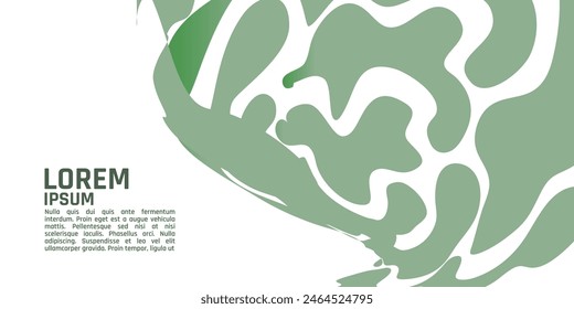 A green and white background with the word. The background is a swirl of green and white, giving it a dynamic and artistic feel