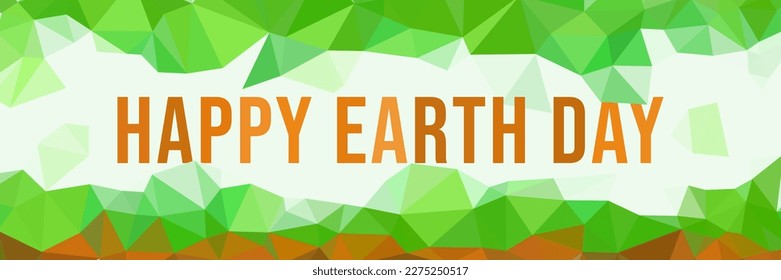 A green and white background with the words happy earth on it.