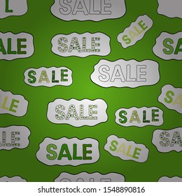 Green, white, black friday sale label. Grunge pained background, frame border. Seamless. Marketing campaign sale advert label. Vector. Modern sticker illustration. Sale, Give away banner, retail, tag.