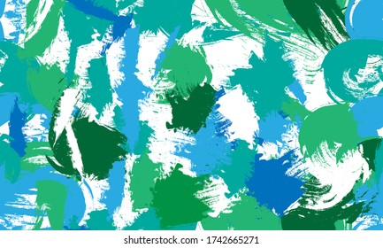Green, white and blue abstract seamless background.