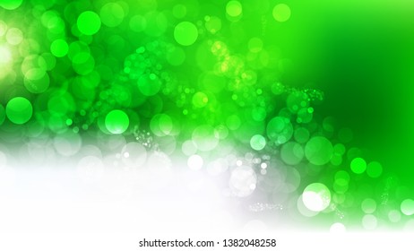Green and White Blurred Lights Background