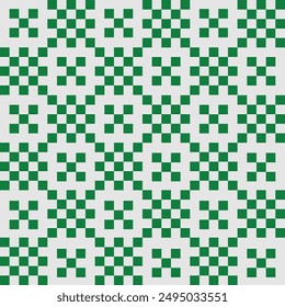 Green and white checkerboard pattern with intricate cross designs, perfect for adding a touch of traditional charm to textiles, wallpapers, and home decor projects.