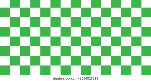 Fondo sin fisuras a cuadros blanco verde. Verde blanco recurso gráfico patrón a cuadros eps 10