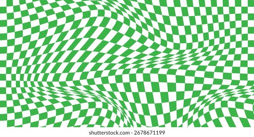 Verde branco quadriculado fundo sem costura. Recurso gráfico branco verde padrão quadriculado vetor ilustration.eps10
