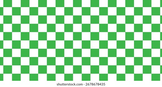 Green white checkered seamless background. Green white graphic resource checkered pattern vector ilustartion