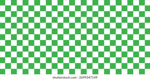 Green white checkered seamless background. Green white graphic resource checkered pattern vector ilustartion. eps10