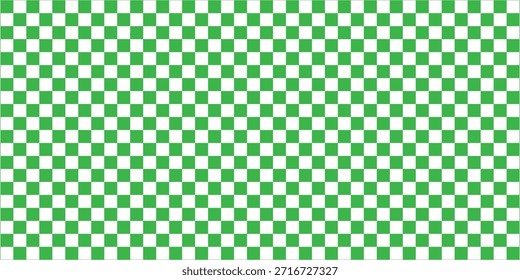Green white checkered seamless background. Green white graphic resource checkered pattern vector ilustartion