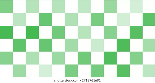 Fondo sin fisuras a cuadros blanco verde. Ilustración de Vector de patrón a cuadros de recurso gráfico blanco verde