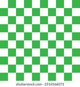Grün-weißer karierter Vektorhintergrund